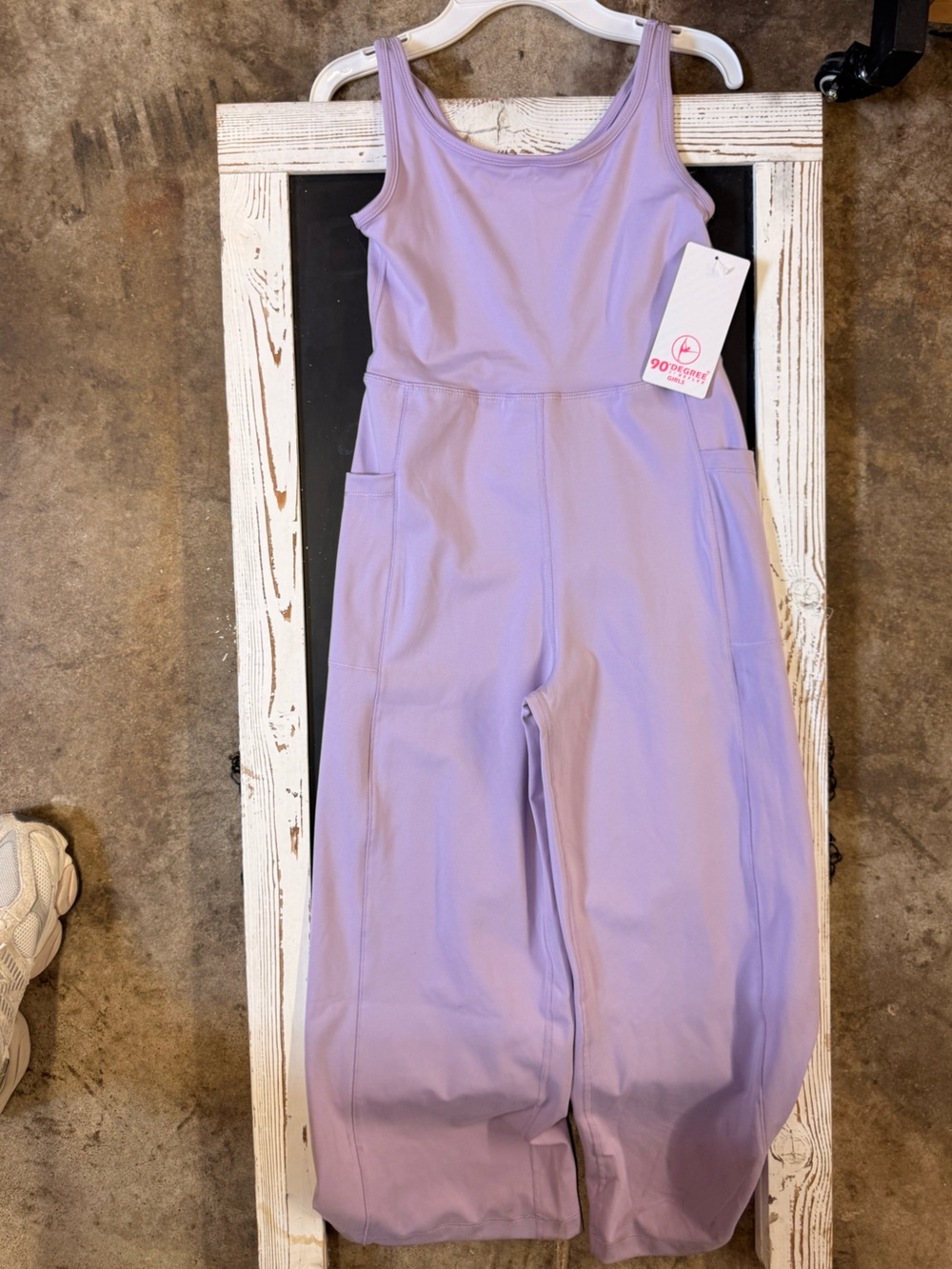 Yogalicious Lilac Tank Jumpsuit with Side Pockets